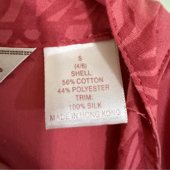 Tommy Bahama Pink lightweight shirt with sheer leaves - Picture 11 of 13